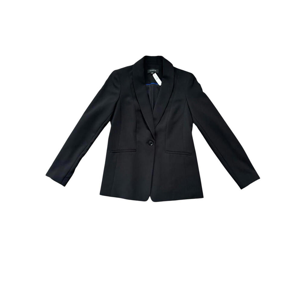 Talbots Women's Size 2 Black One Button Blazer Jacket BNWT